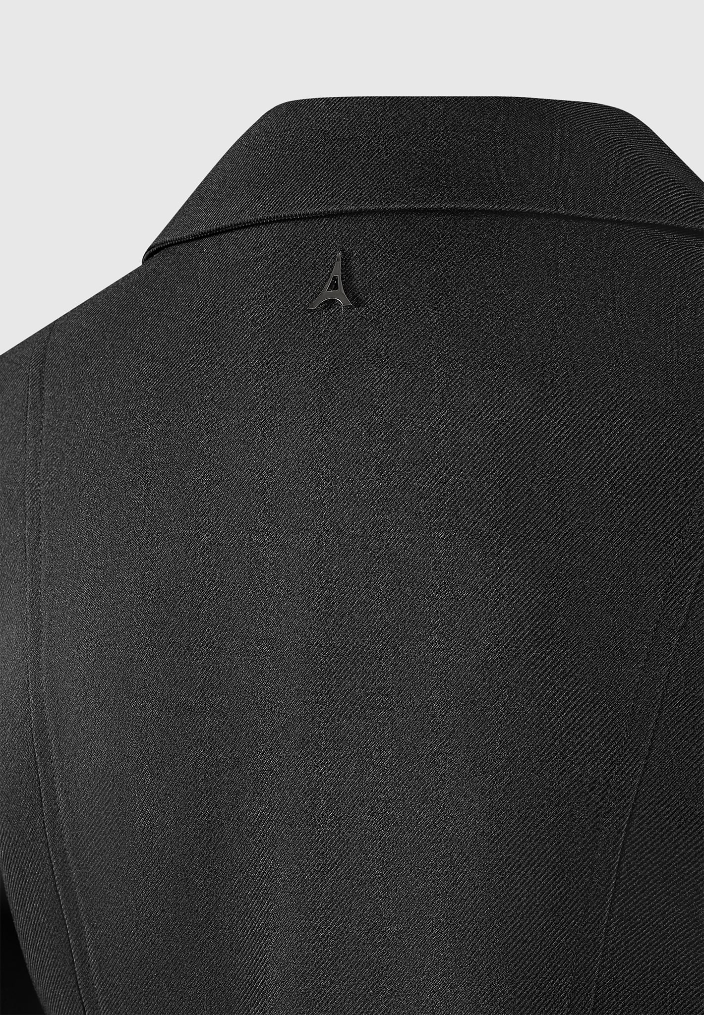 Dina - Asymmetric Tailored Cropped Blazer - Black - Image 7