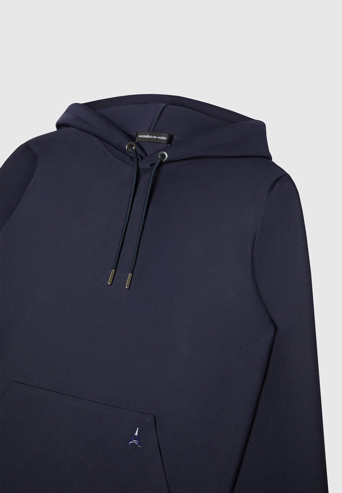 Neoprene Regular Fit Hoodie - Navy - Image 5