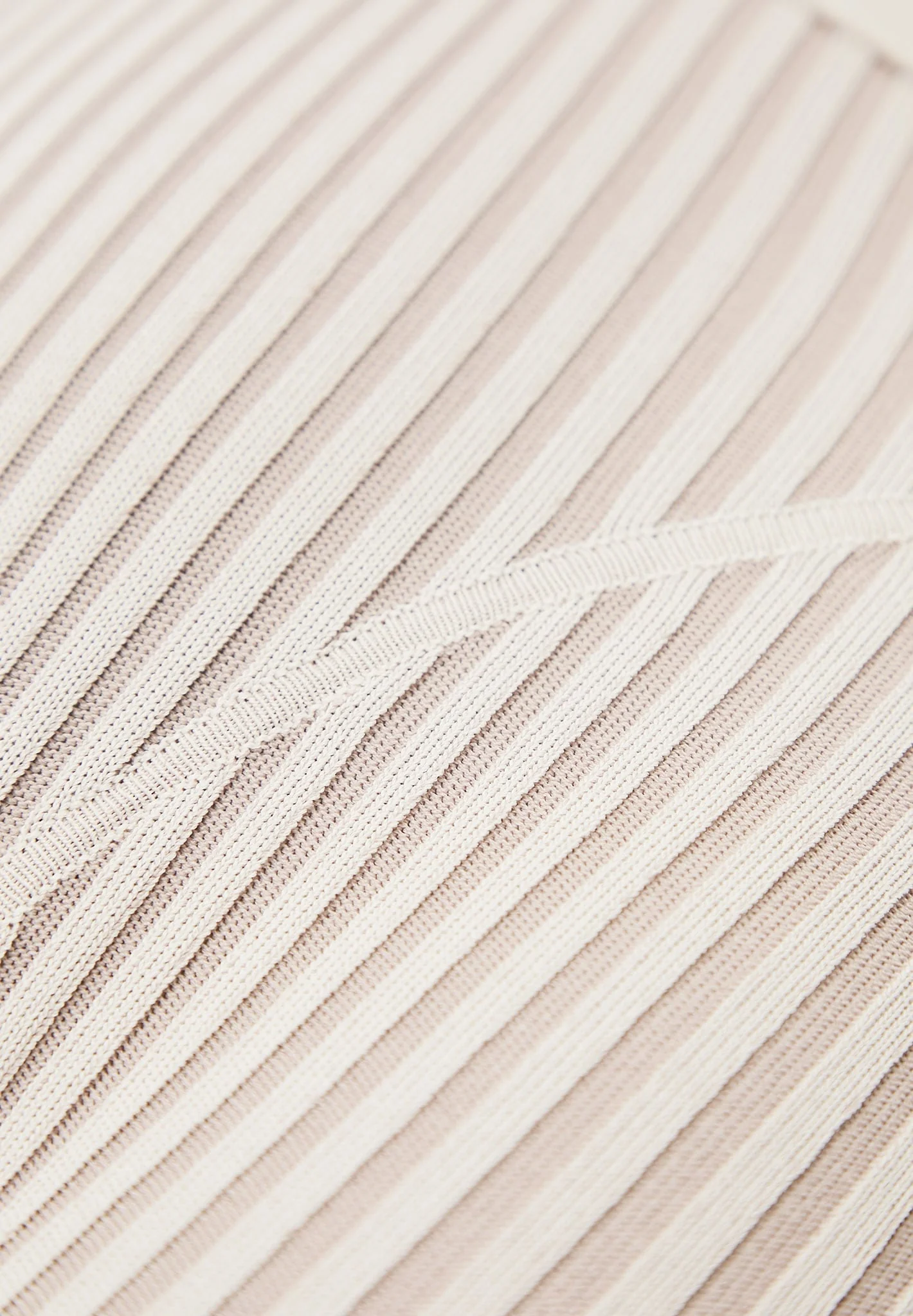 Knitted Two Tone Jumpsuit with Belt - Beige/Taupe - Image 6