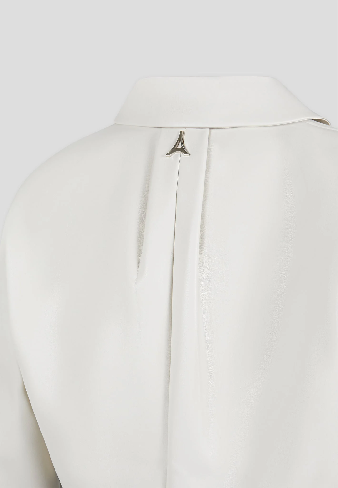 Leather Super Cropped Jacket - Beige - Image 6