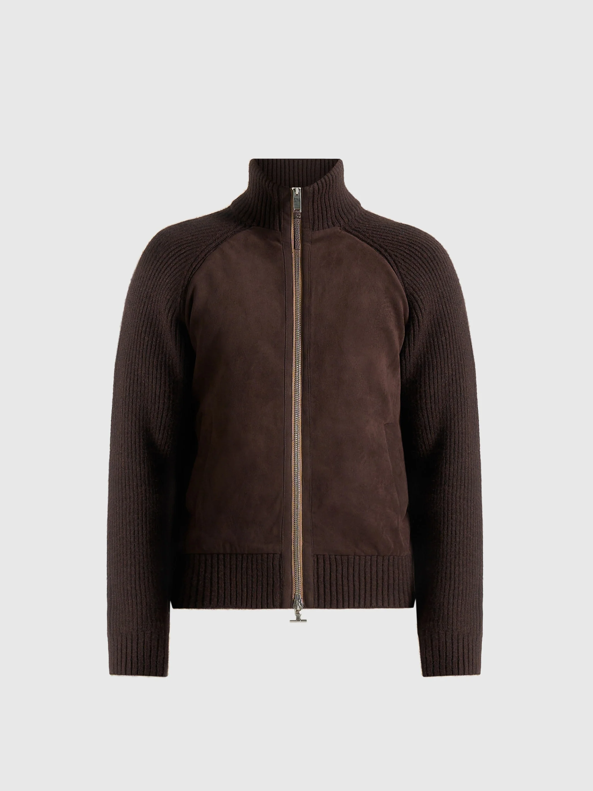 Rami - Suede & Knit Jacket - Brown - Image 6
