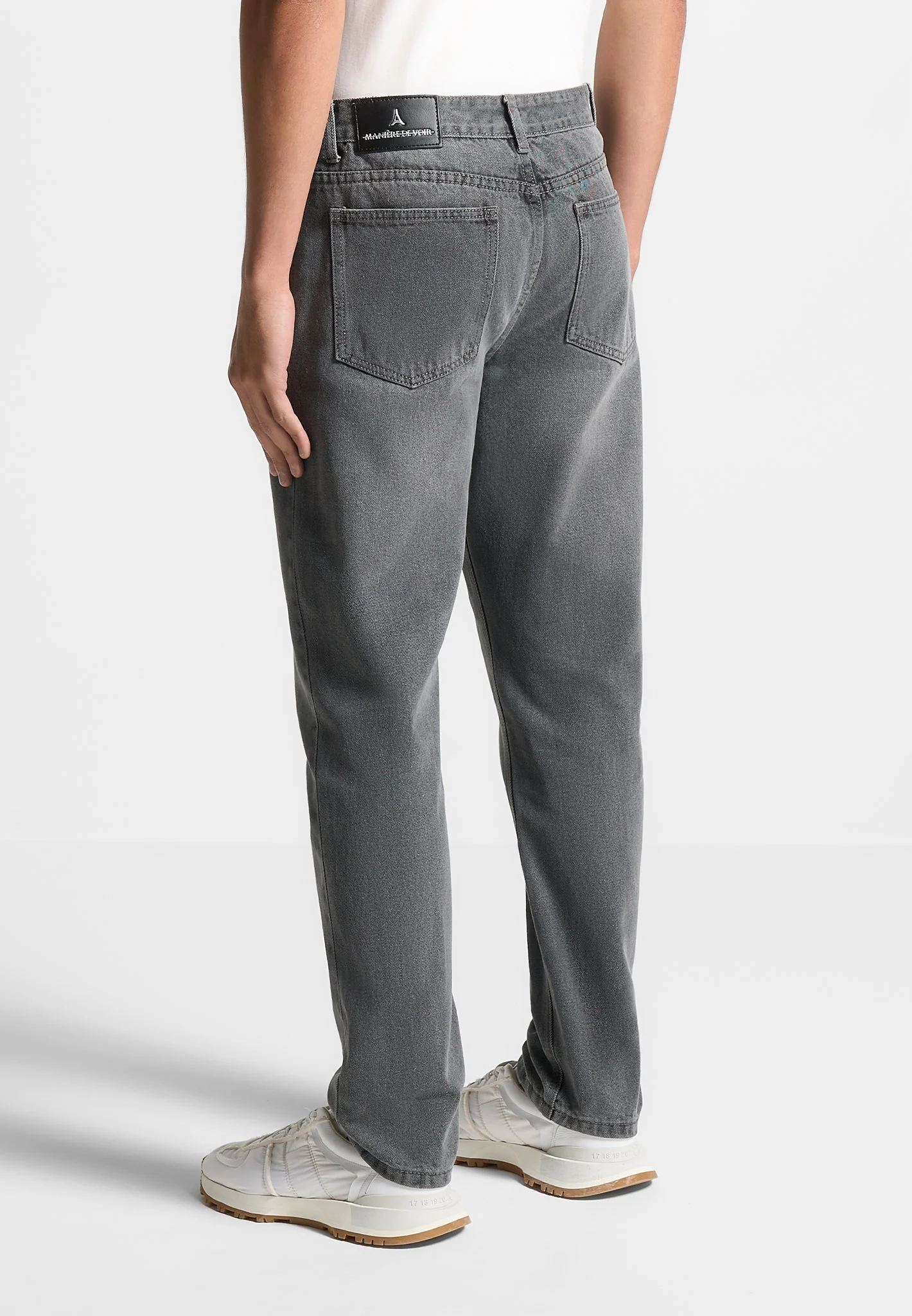 Regular Fit Jeans - Washed Grey - Image 4