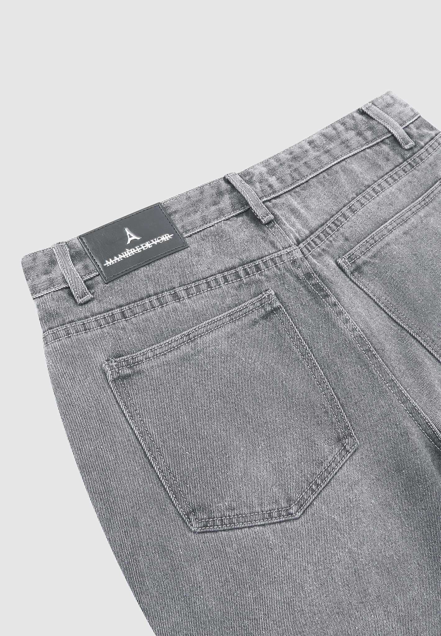 Regular Fit Jeans - Washed Grey - Image 6