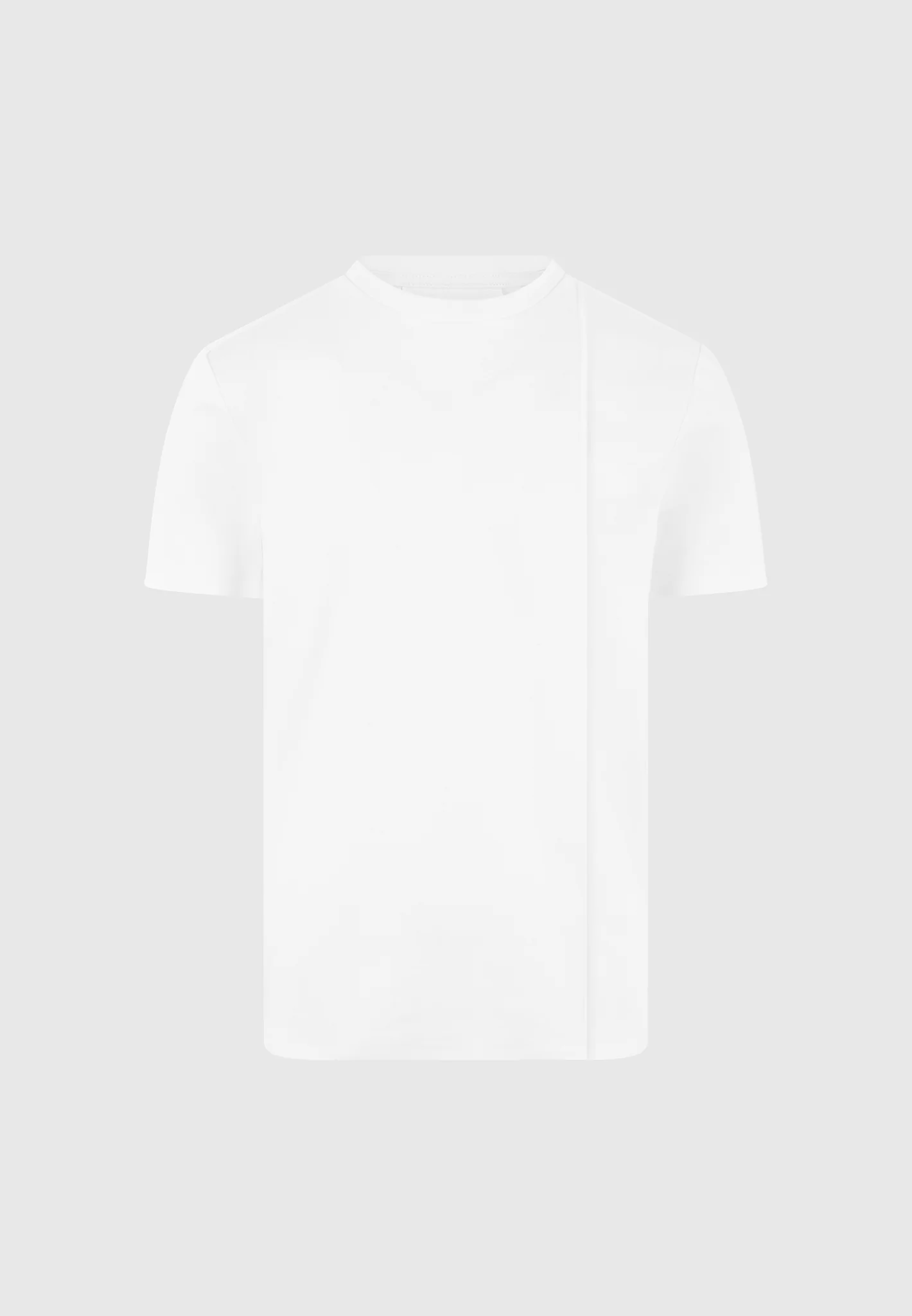 TS002 - Regular Fit Cotton T-Shirt with Pintuck - White - Image 5