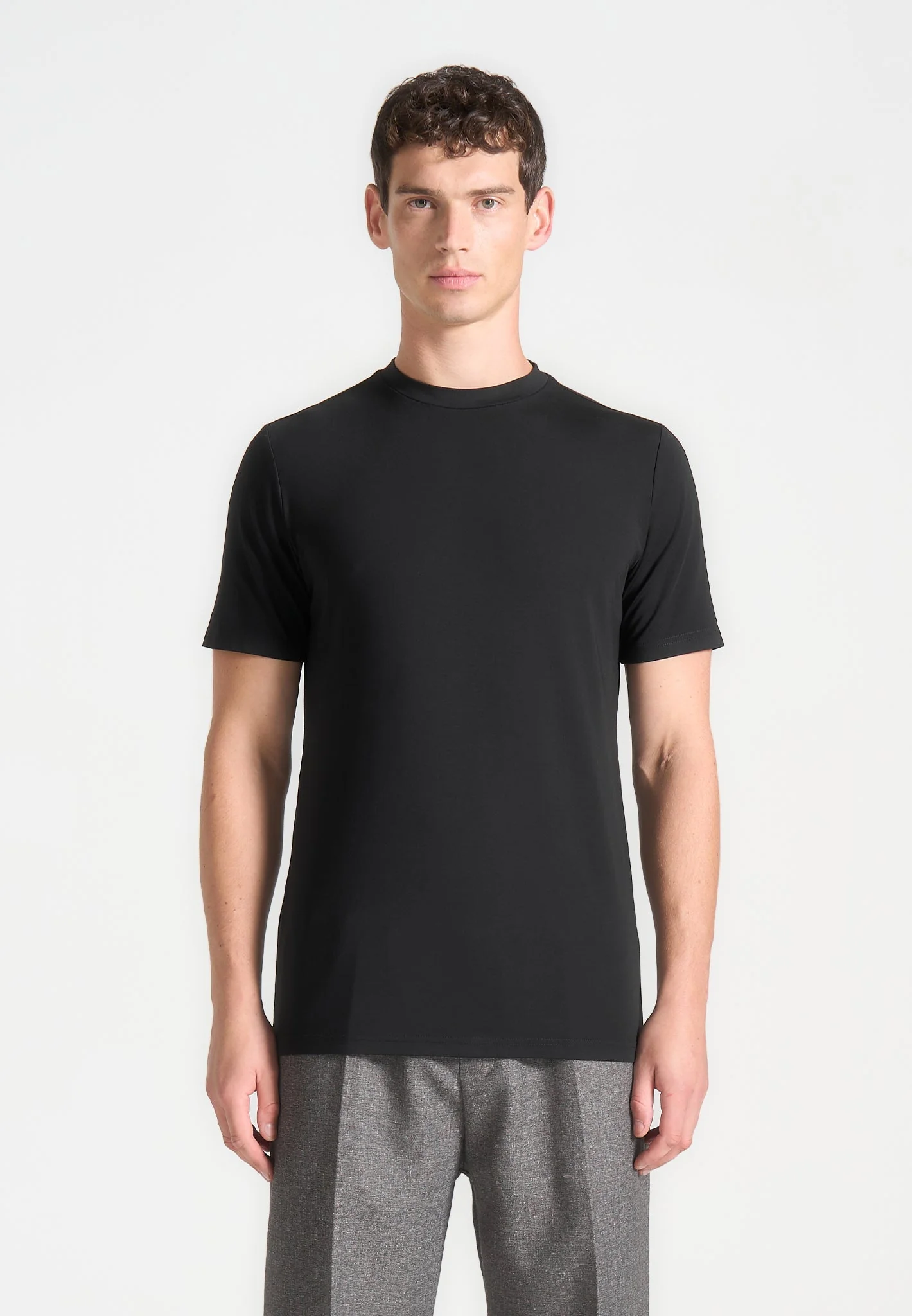 TS003 - Fitted Luxe T-Shirt - Black - Image 3